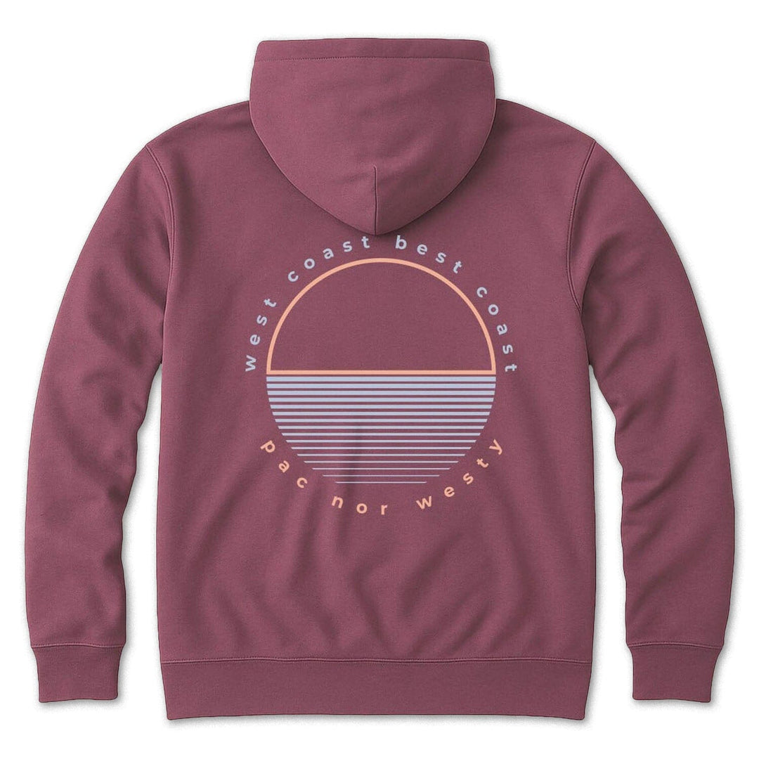 Best Coast Zip Hoodie - Salmon