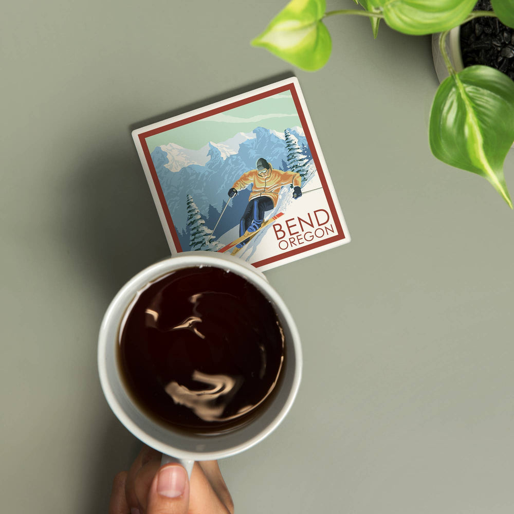 PNW Downhill Snow Skier Coaster - Pac Nor Westy -