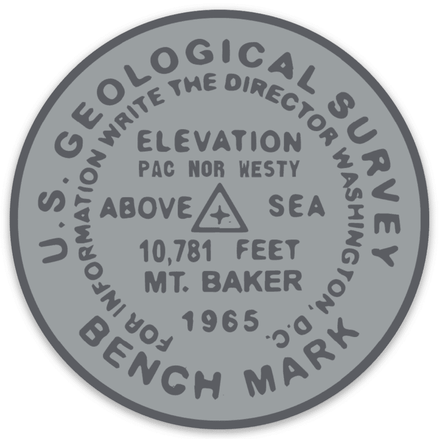 PNW Mt. Baker Benchmark Sticker - Pac Nor Westy -