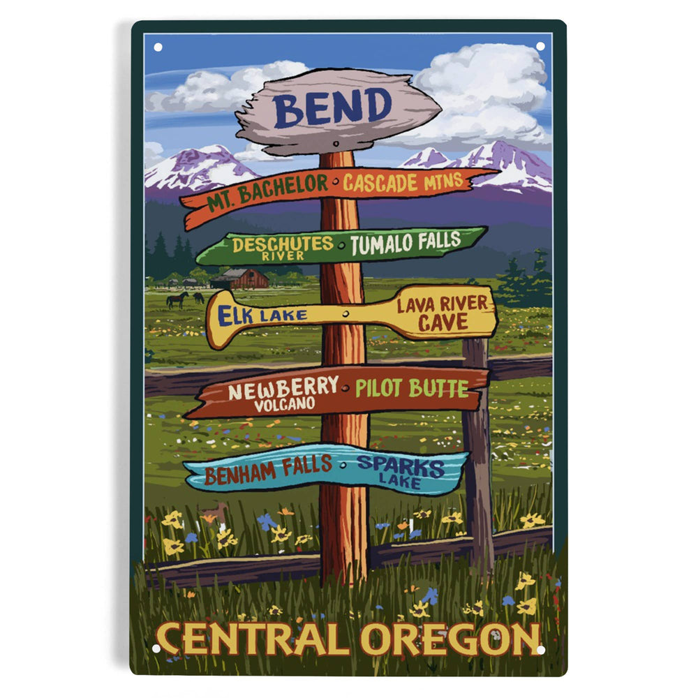 Destination Signpost 12x18 Metal Sign