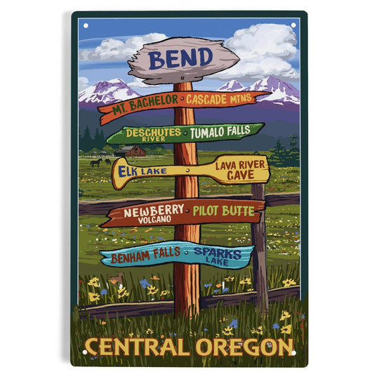 Destination Signpost 12x18 Metal Sign