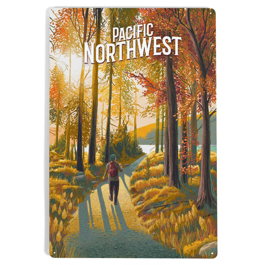 Walk In The Woods 12x18 Metal Sign