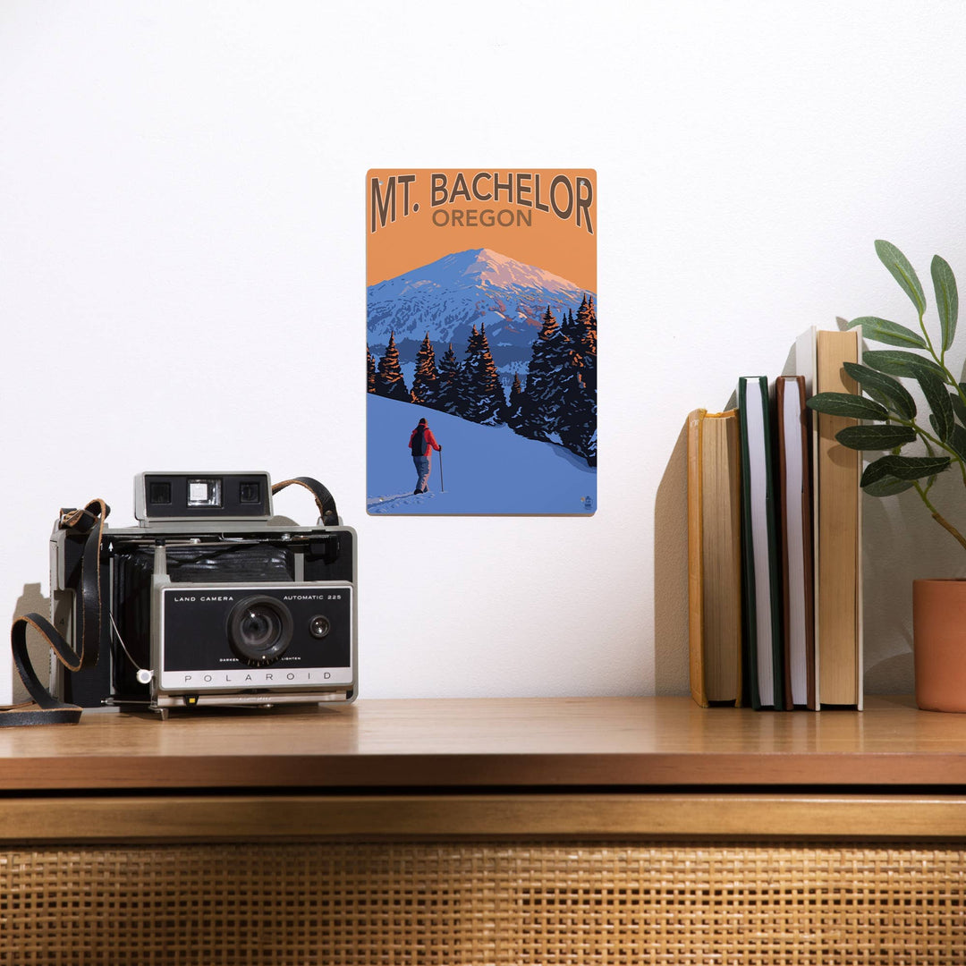 Mt. Bachelor Skier 12x18 Metal Sign