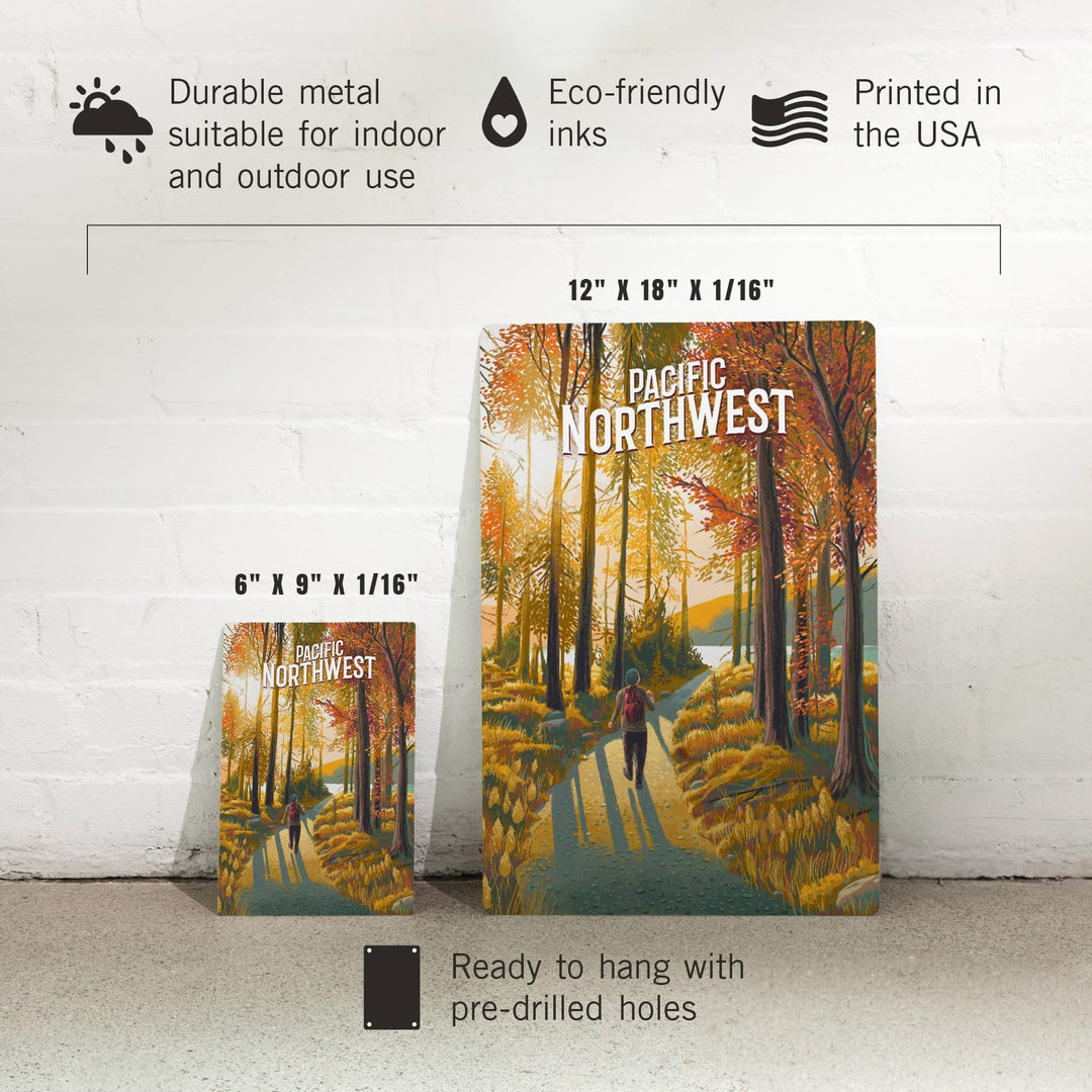 Walk In The Woods 12x18 Metal Sign