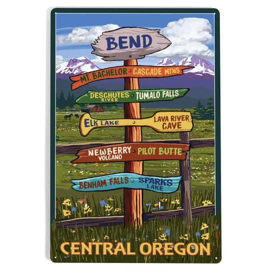 Destination Signpost 12x18 Metal Sign