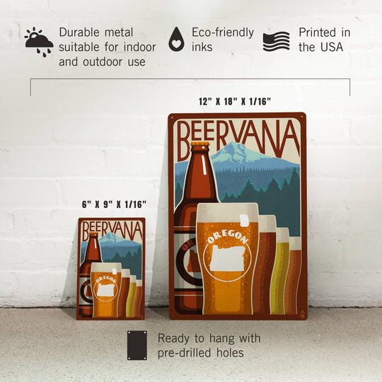 Beervana 12x18 Metal Sign