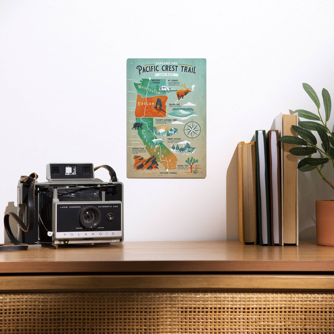 Explore the Pacific Crest Trail 12x18 Metal Sign