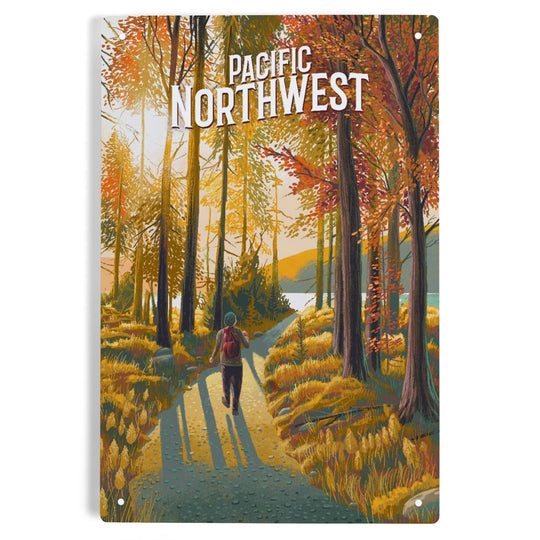 Walk In The Woods 12x18 Metal Sign