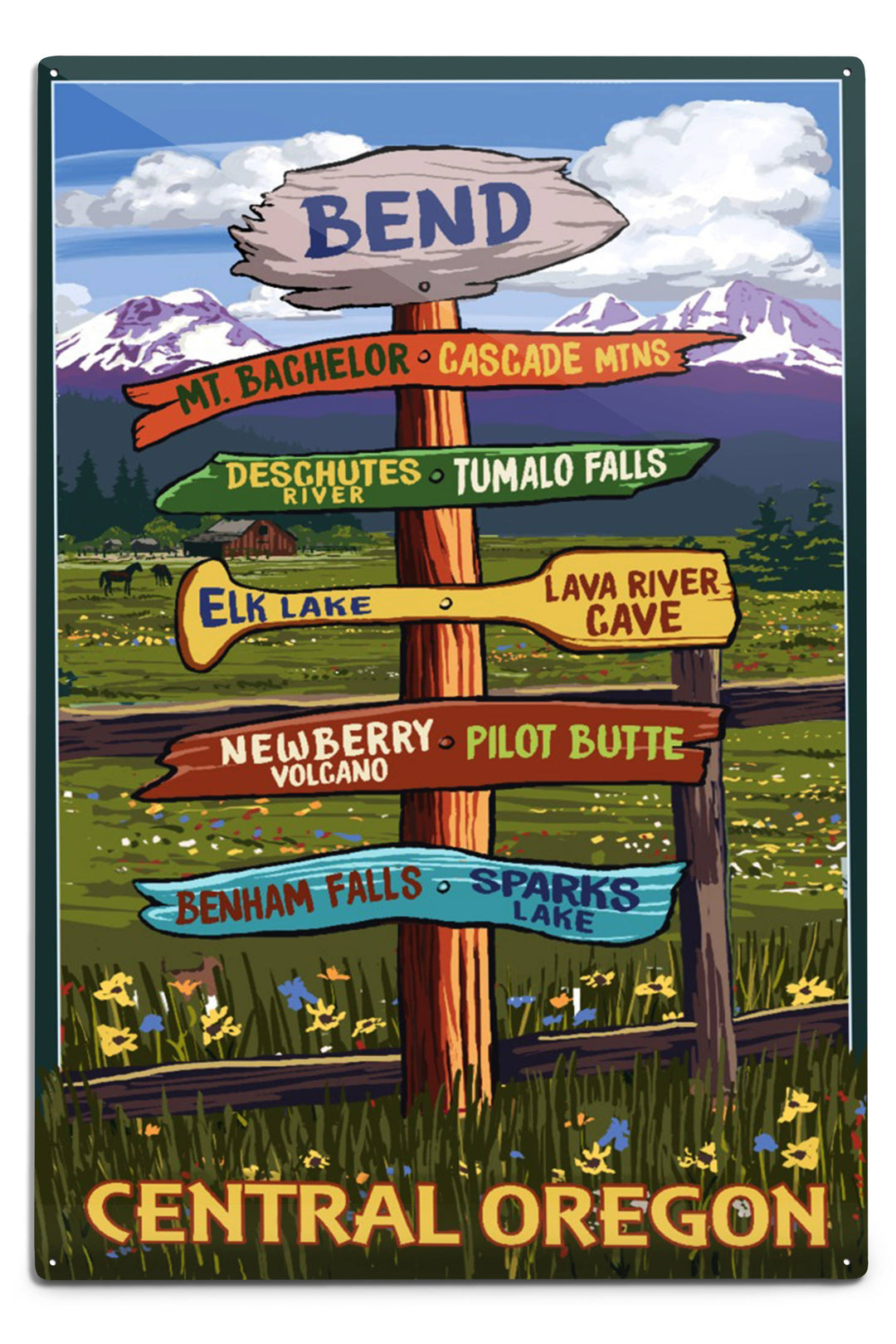 Destination Signpost 12x18 Metal Sign