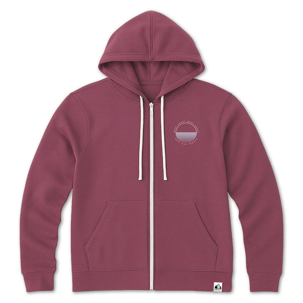 Best Coast Zip Hoodie - Salmon