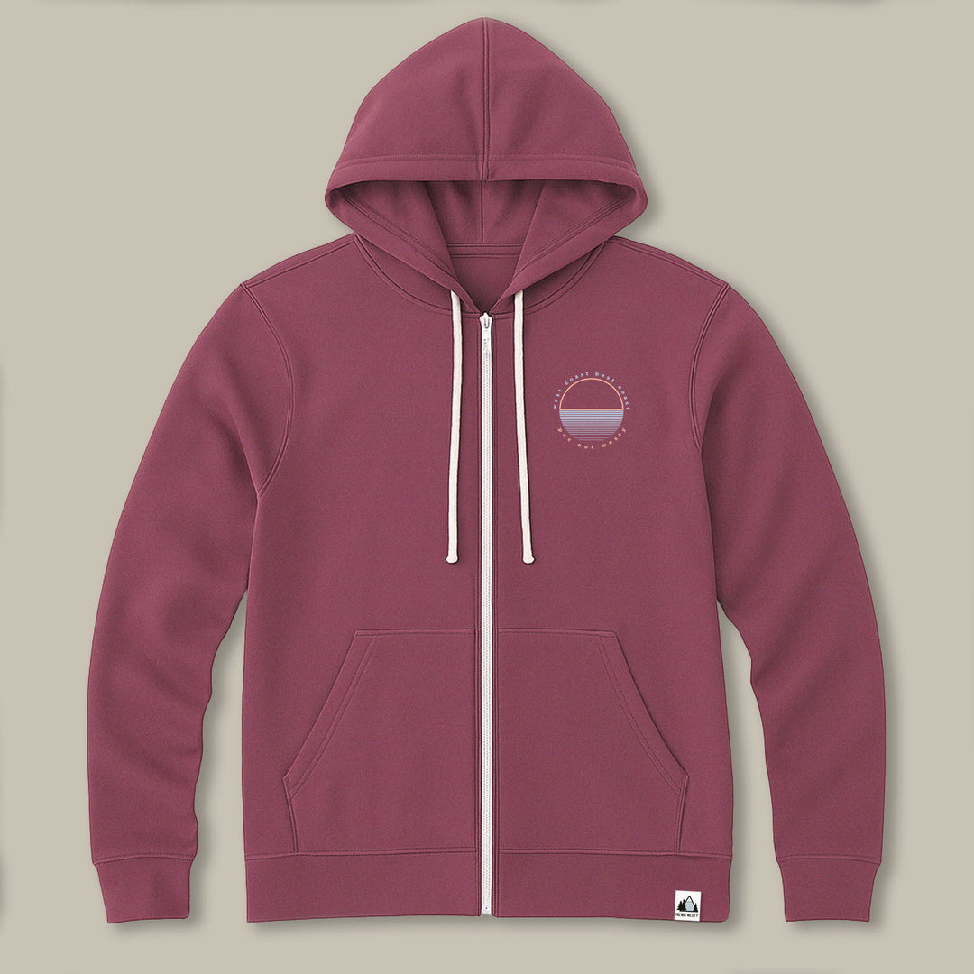 Best Coast Zip Hoodie - Salmon