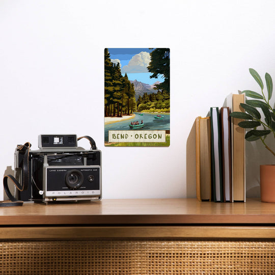 River Rafting 12x18 Metal Sign