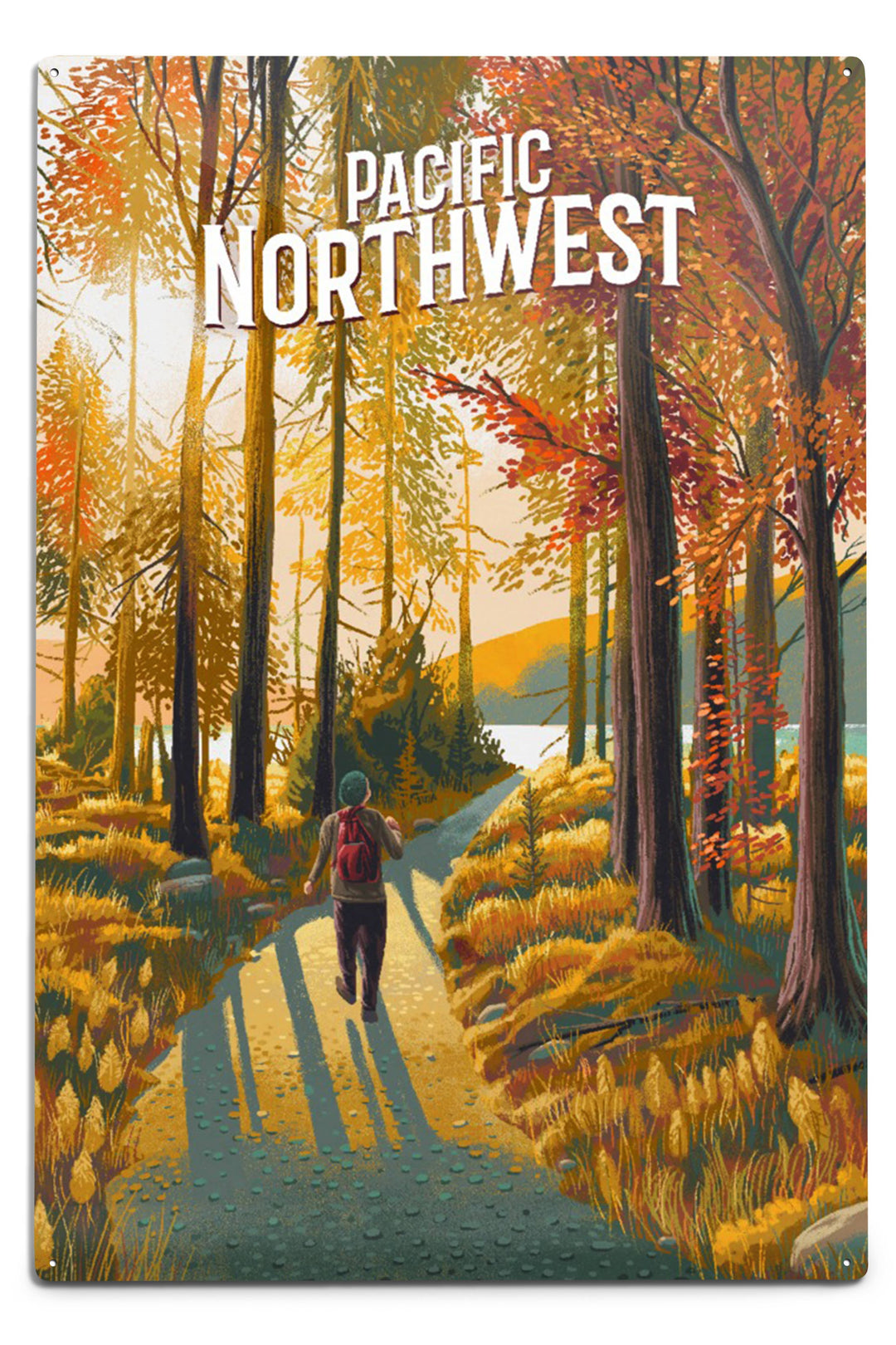 Walk In The Woods 12x18 Metal Sign