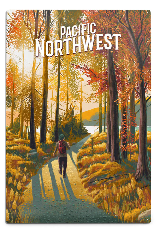 Walk In The Woods 12x18 Metal Sign
