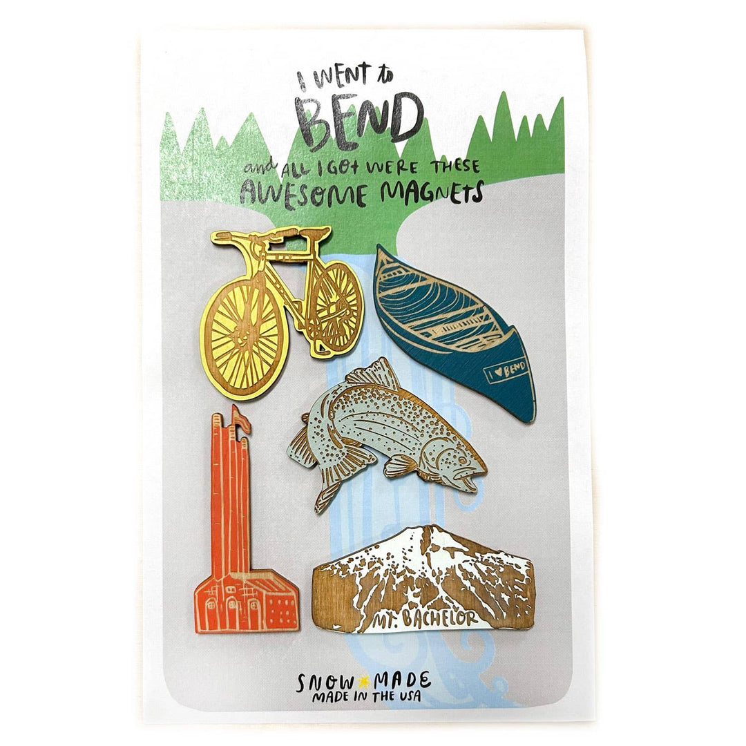PNW Awesome Bend - Set of 5 Magnets: Various - Pac Nor Westy - 