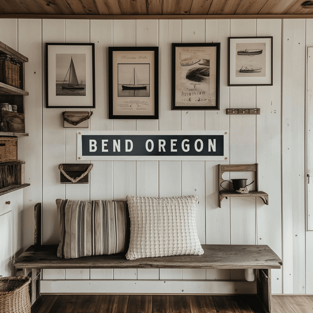 PNW Bend Oregon Felt Banner - Pac Nor Westy - 