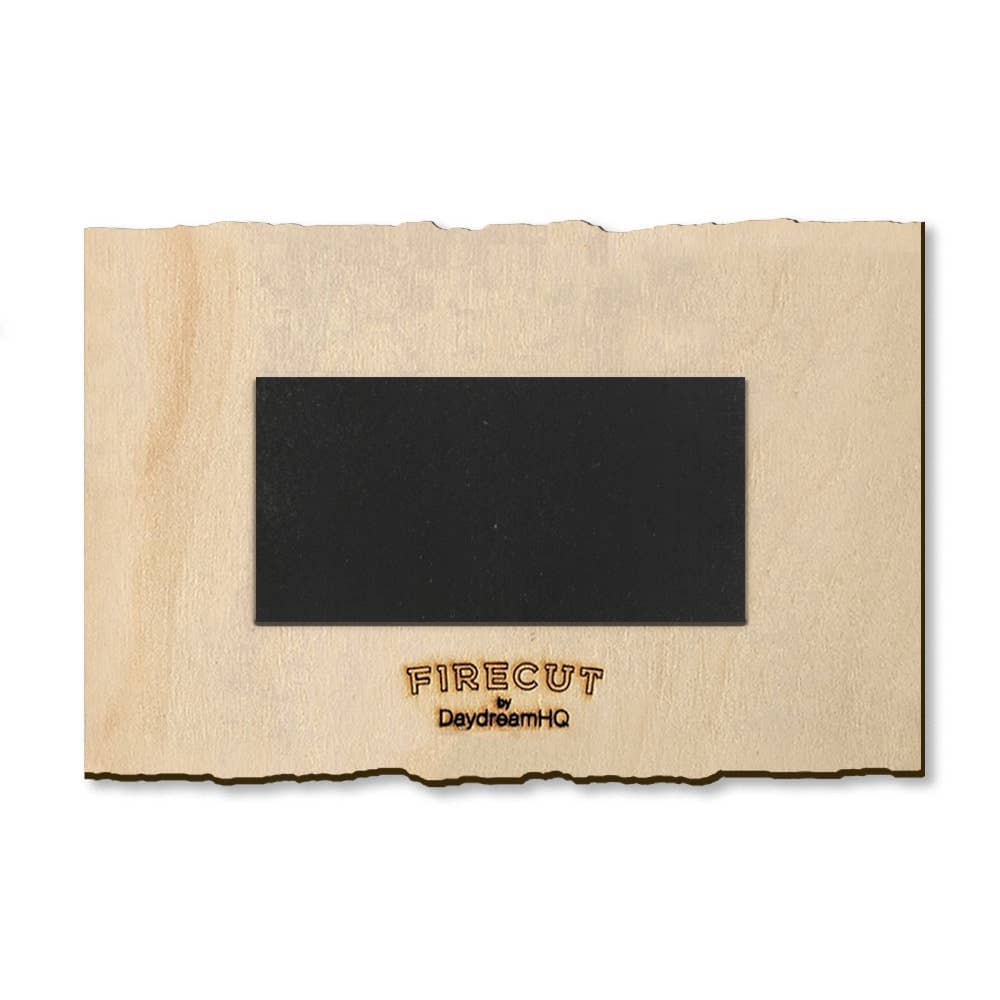 PNW Bigfoot Skier - Wood Postcard & Magnets - Custom Namedrop: Magnet - Pac Nor Westy - 