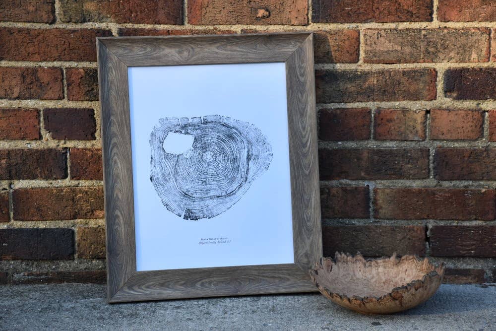 PNW Black Walnut Tree Ring Print - Pac Nor Westy - 