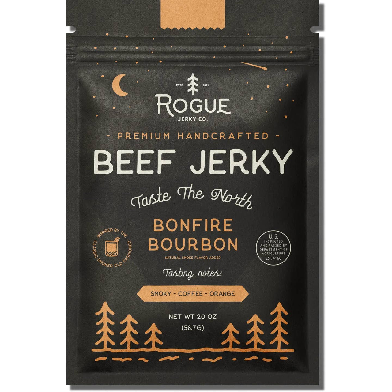PNW Bonfire Bourbon Beef Jerky - Pac Nor Westy - 