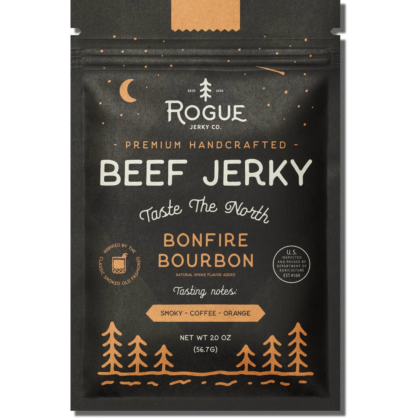 PNW Bonfire Bourbon Beef Jerky - Pac Nor Westy - 