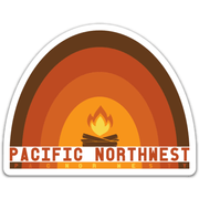 PNW Campfire Sticker - Pac Nor Westy - 