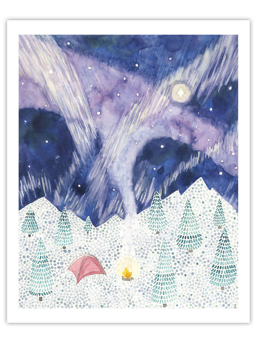 PNW Camping - 8” x 10” Watercolor Art Print - Pac Nor Westy - 
