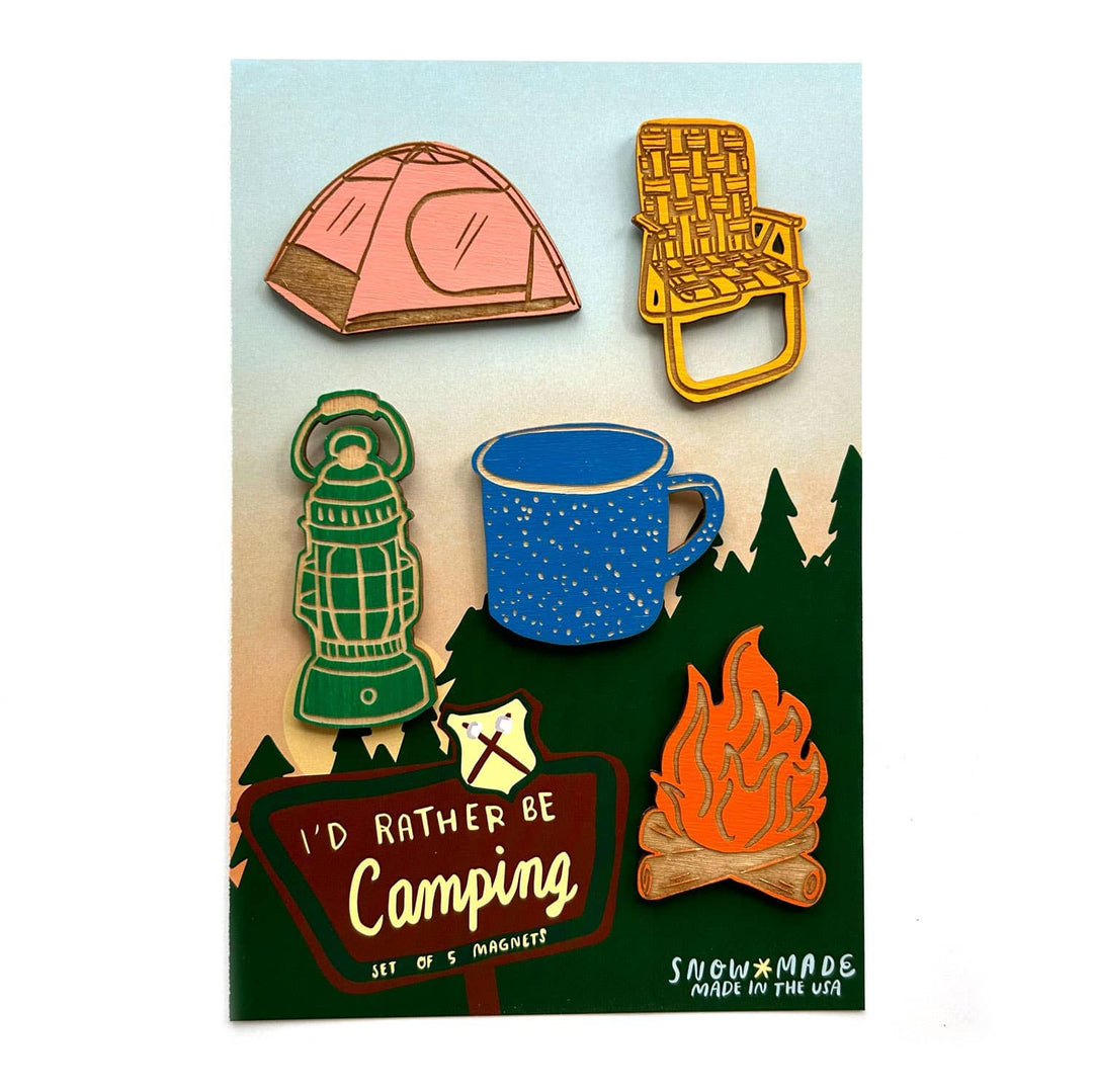 PNW Camping - Set of 5 Magnets: Various - Pac Nor Westy - 