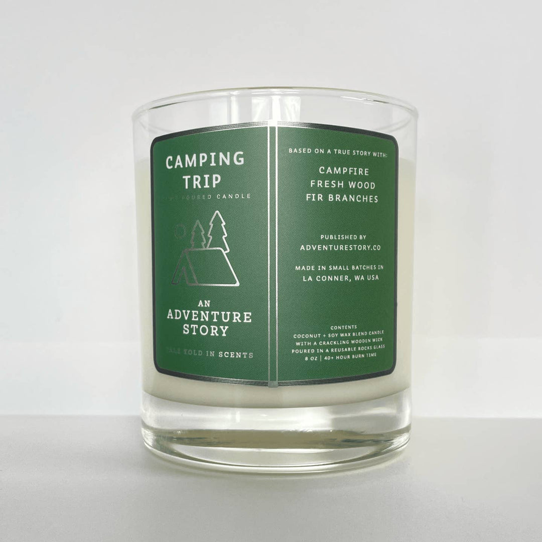PNW Camping Trip Rocks Glass Candle - Pac Nor Westy - 