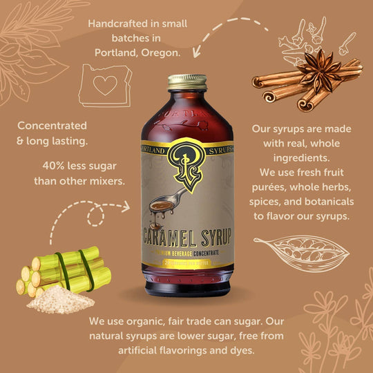 PNW Caramel Syrup - 3.4 oz - Pac Nor Westy - 