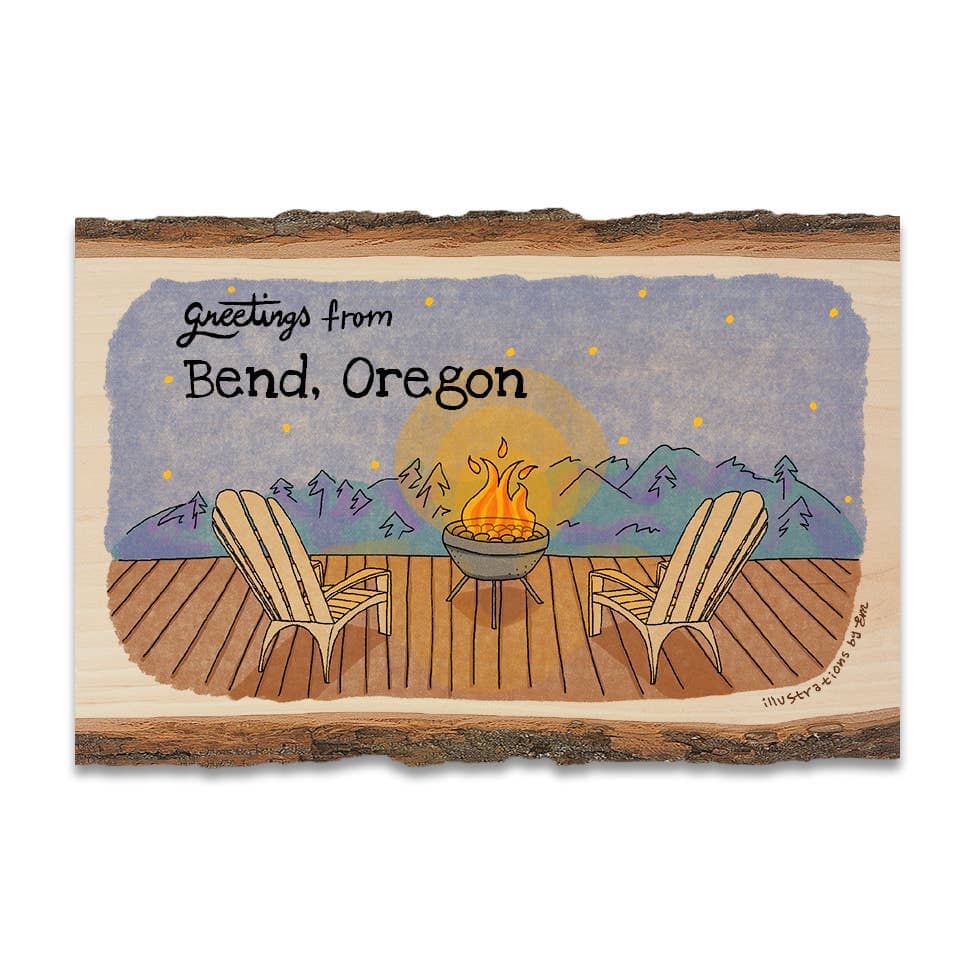 PNW Deck Chairs - Wood Postcard & Magnets - Custom Namedrop: Magnet - Pac Nor Westy - 
