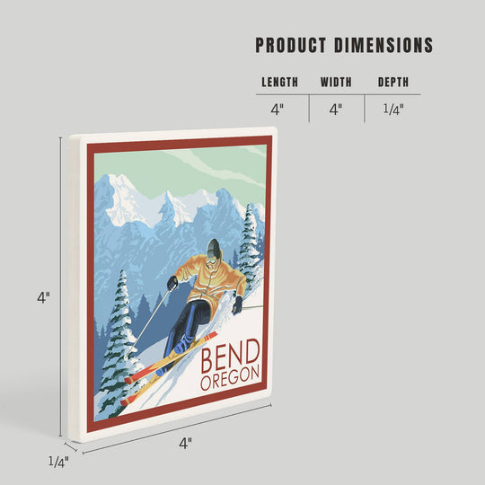 PNW Downhill Snow Skier Coaster - Pac Nor Westy - 