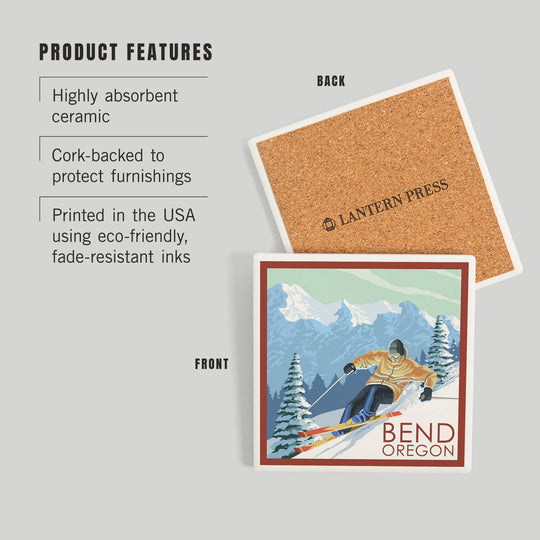 PNW Downhill Snow Skier Coaster - Pac Nor Westy - 