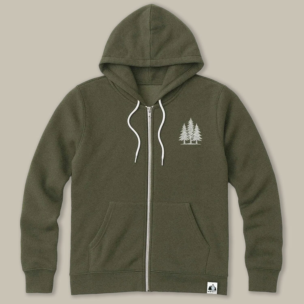 PNW Evergreen State of Mind Zip Hoodie - Pac Nor Westy - 