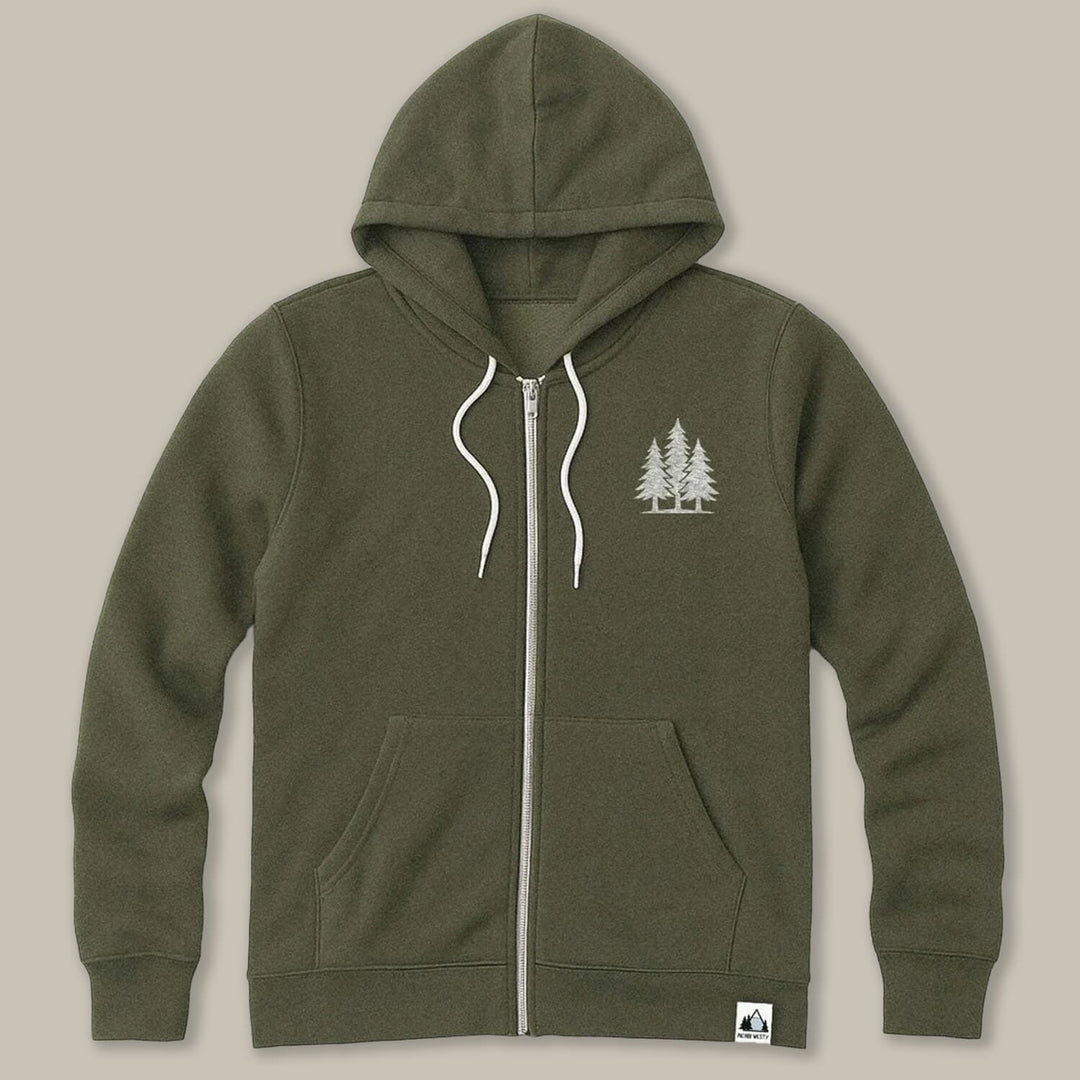 PNW Evergreen State of Mind Zip Hoodie - Pac Nor Westy - 
