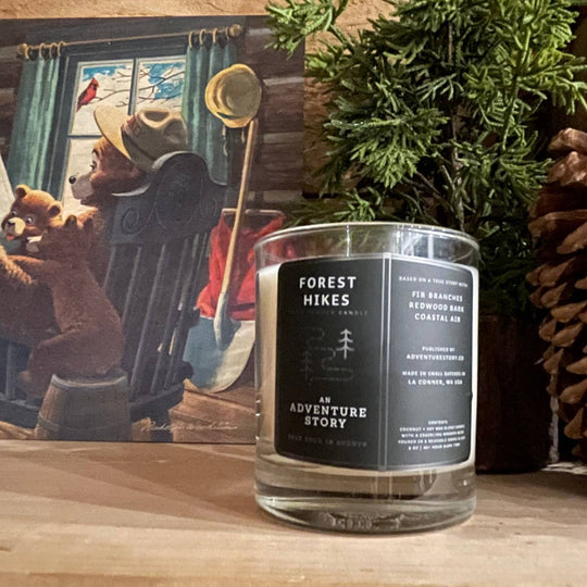 PNW Forest Hikes Rocks Glass Candle - Pac Nor Westy - 