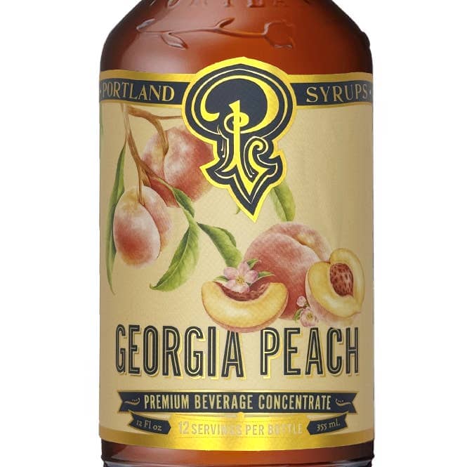 PNW Georgia Peach Syrup - 12 oz - Pac Nor Westy - 