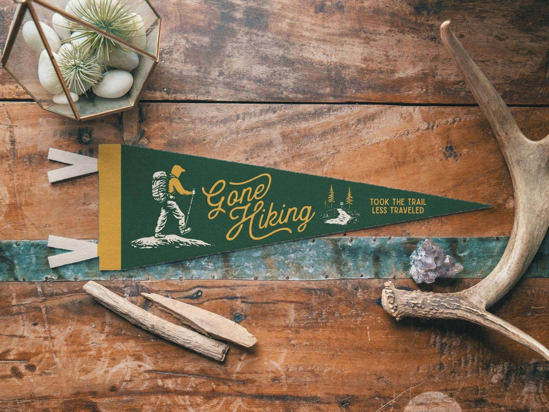 PNW Gone Hiking Felt Pennant - Pac Nor Westy - 