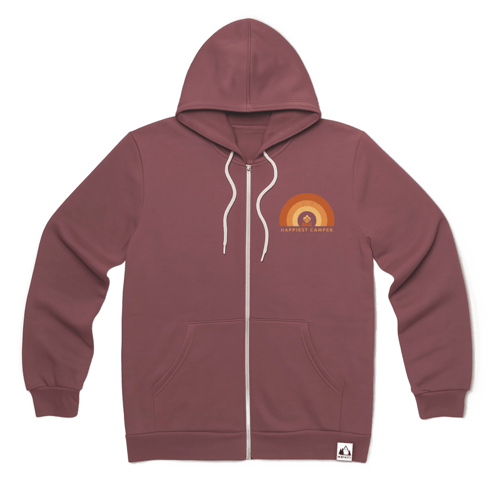 PNW Happiest Camper Zip Hoodie - Salmon - Pac Nor Westy - 