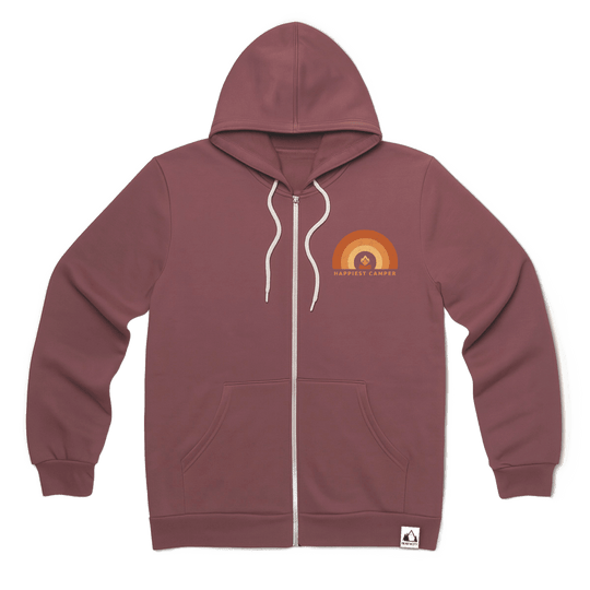 PNW Happiest Camper Zip Hoodie - Salmon - Pac Nor Westy - 