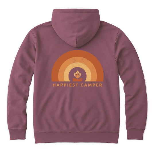 PNW Happiest Camper Zip Hoodie - Salmon - Pac Nor Westy - 