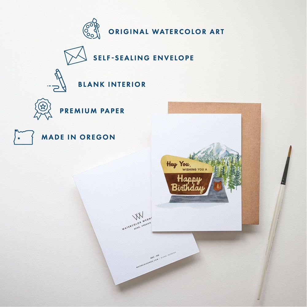 PNW Hey You! National Park Birthday Card - Pac Nor Westy - 
