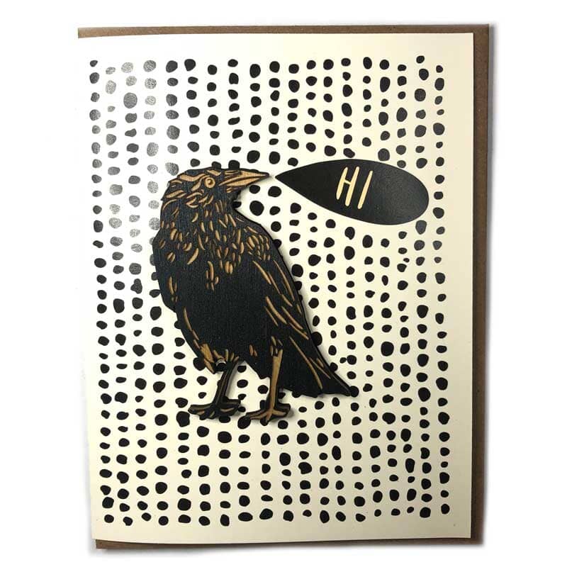 PNW Hi - Crow Magnet w/ Card: Black - Pac Nor Westy - 