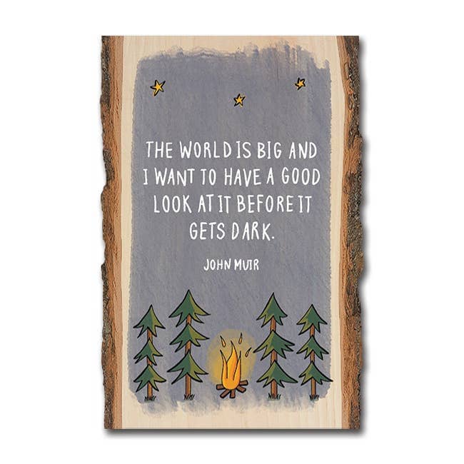 PNW John Muir Nature Quote - Wood Postcard & Magnet: Postcard - Pac Nor Westy - 