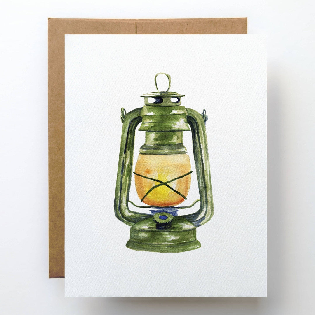 PNW Lantern Vintage Design Greeting Card - Pac Nor Westy - 