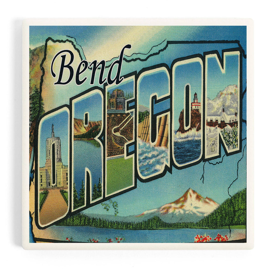 PNW Large Letter Scenes Coaster - Pac Nor Westy - 