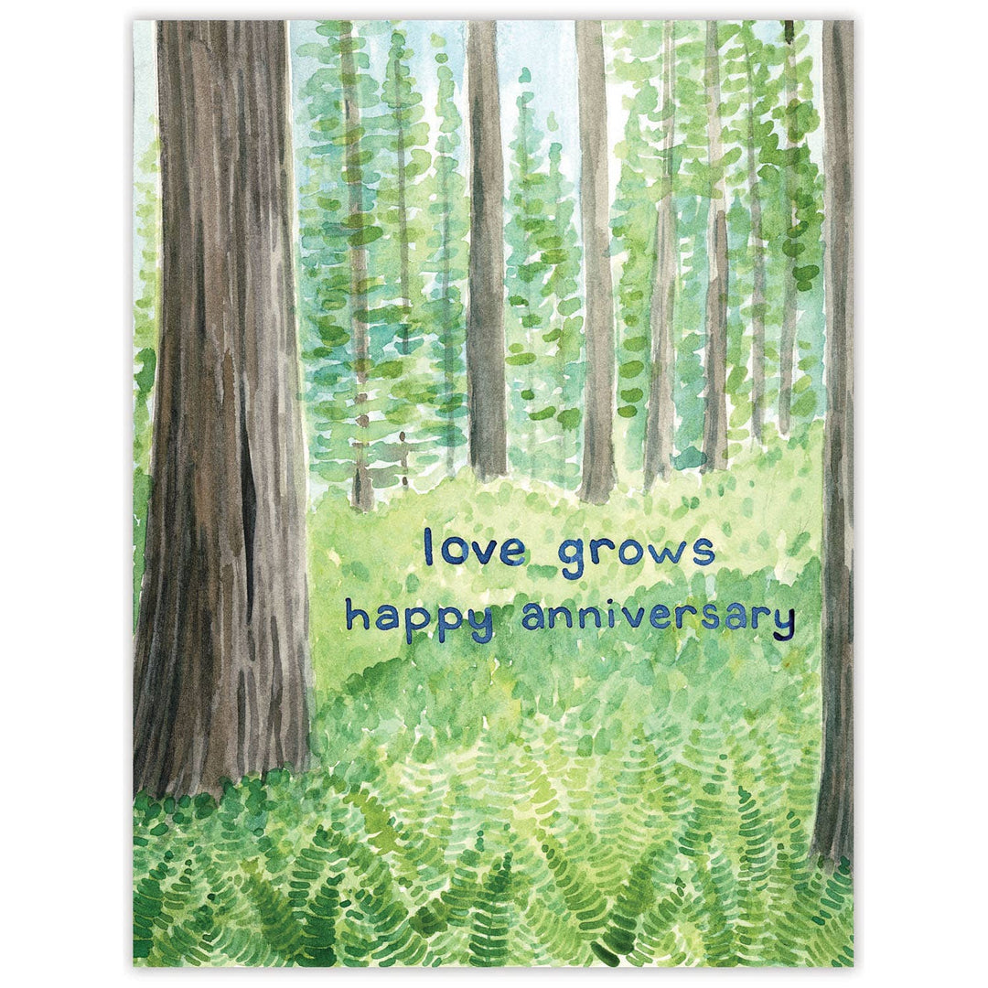 PNW Love Grows - Watercolor Anniversary Card - Pac Nor Westy - 