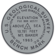 PNW Mt. Baker Benchmark Sticker - Pac Nor Westy - 