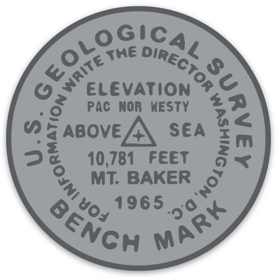 PNW Mt. Baker Benchmark Sticker - Pac Nor Westy - 