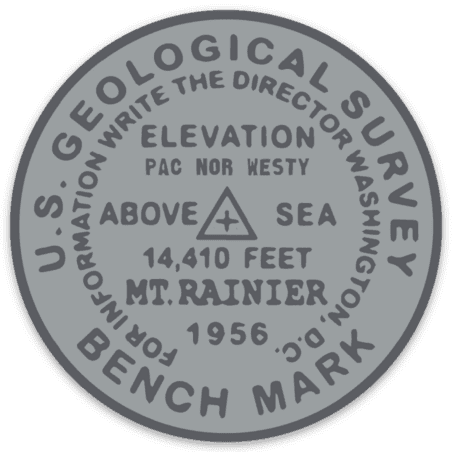 PNW Mt. Rainier Benchmark Sticker - Pac Nor Westy - 