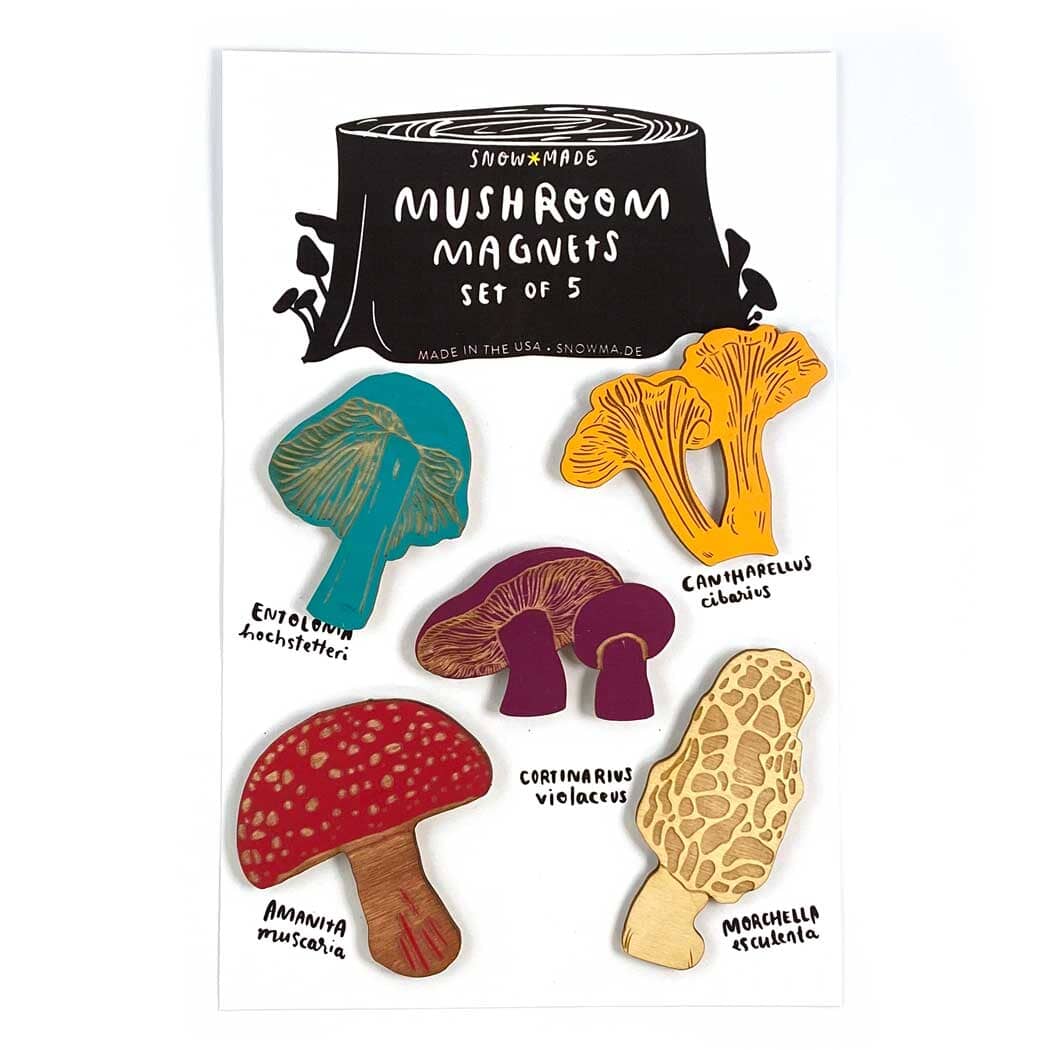 PNW Mushroom - Series 1 - Set of 5 Magnets: Various - Pac Nor Westy - 